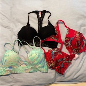 Pink strappy bras size Medium